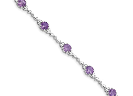 Sterling silver diamond bracelet