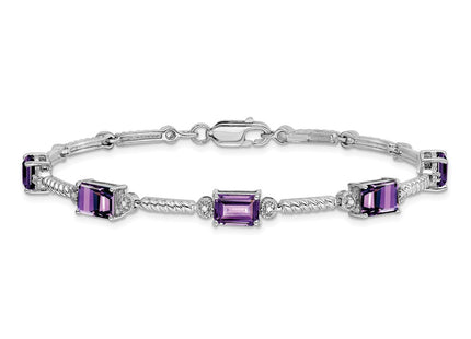 Sterling Silver Bracelets Style QX947AM - Classique Jewelry Inc.
