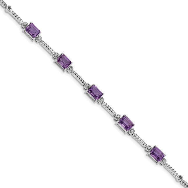 Sterling Silver Bracelets Style QX947AM - Classique Jewelry Inc.