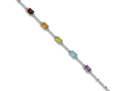 Sterling Silver Bracelets Style QX947RB - Classique Jewelry Inc.