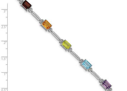 Sterling Silver Bracelets Style QX947RB - Classique Jewelry Inc.