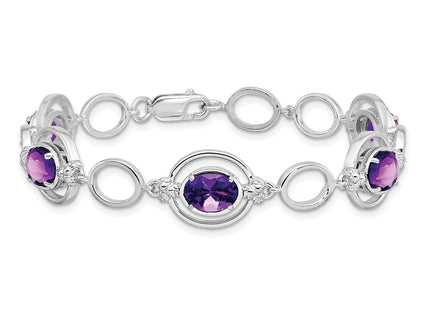 Sterling Silver Bracelets Style QX949AM - Classique Jewelry Inc.