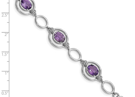 Sterling Silver Bracelets Style QX949AM - Classique Jewelry Inc.