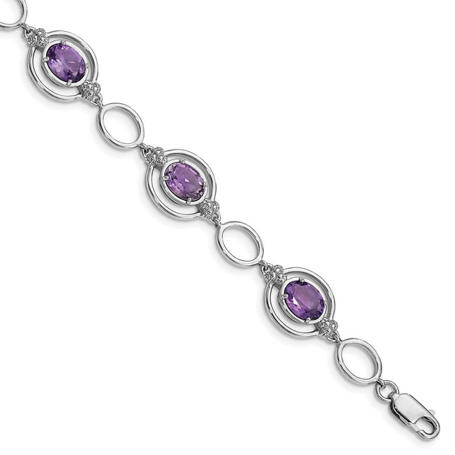 Sterling Silver Bracelets Style QX949AM - Classique Jewelry Inc.
