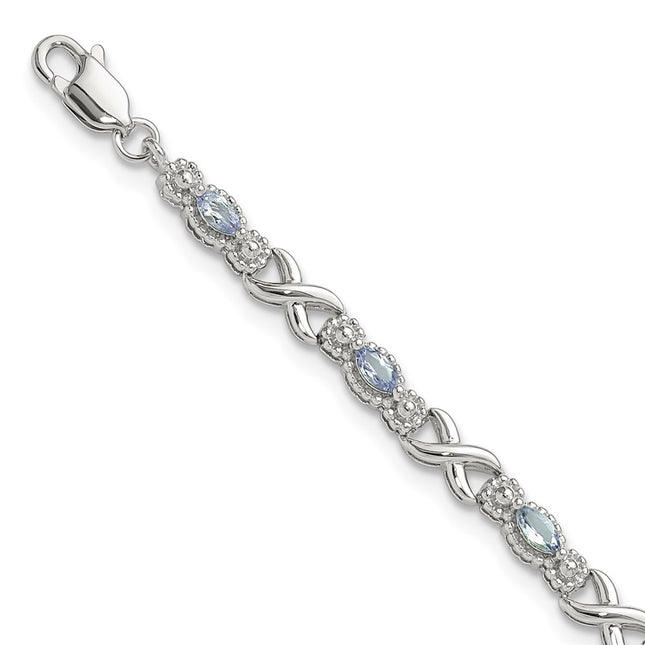Sterling Silver Bracelets Style QX974TZ - Classique Jewelry Inc.