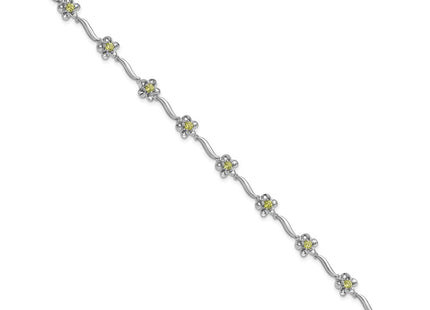 Sterling Silver Bracelets Style QX982PE - Classique Jewelry Inc.