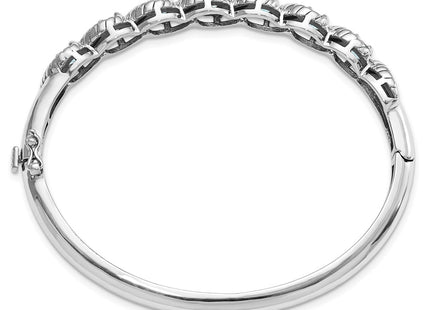 Sterling silver blue topaz bangle, alternate view