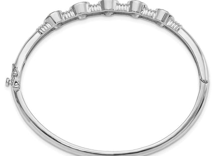 Sterling silver amethyst bangle, alternate view