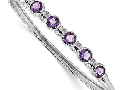 Sterling silver amethyst bangle