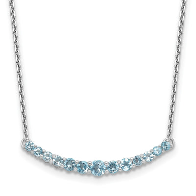 Sterling silver blue topaz necklace