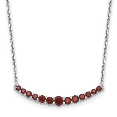 Sterling silver garnet necklace