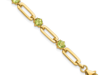 SS/Gold Plated Chain Bracelets Style QX993PE - Classique Jewelry Inc.