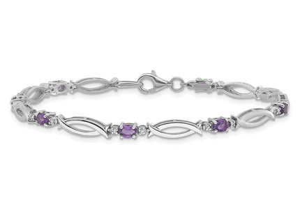 Sterling Silver Bracelets Style QX994AM - Classique Jewelry Inc.
