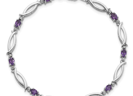 Sterling Silver Bracelets Style QX994AM - Classique Jewelry Inc.