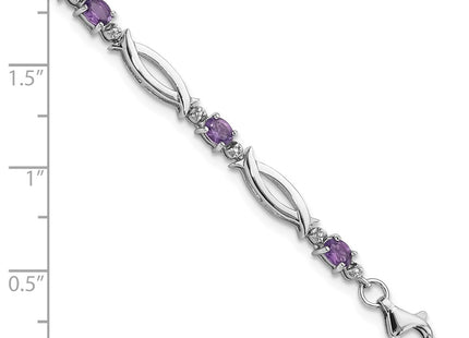 Sterling Silver Bracelets Style QX994AM - Classique Jewelry Inc.