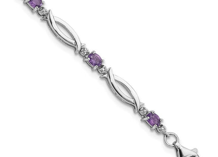Sterling Silver Bracelets Style QX994AM - Classique Jewelry Inc.
