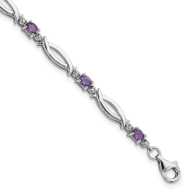 Sterling Silver Bracelets Style QX994AM - Classique Jewelry Inc.
