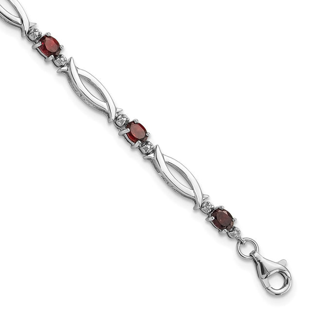 Sterling Silver Bracelets Style QX994GA - Classique Jewelry Inc.