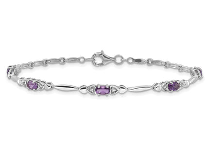 Sterling Silver Bracelets Style QX995AM - Classique Jewelry Inc.