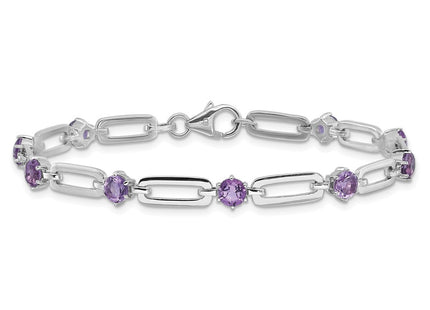 Sterling Silver Chain Bracelets Style QX996AM - Classique Jewelry Inc.