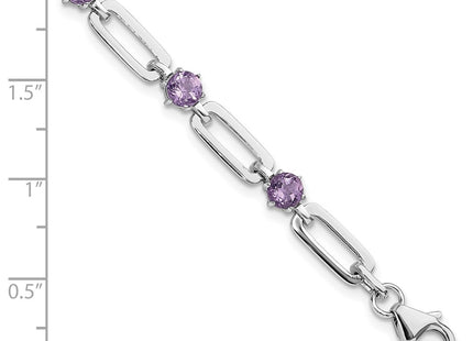Sterling Silver Chain Bracelets Style QX996AM - Classique Jewelry Inc.