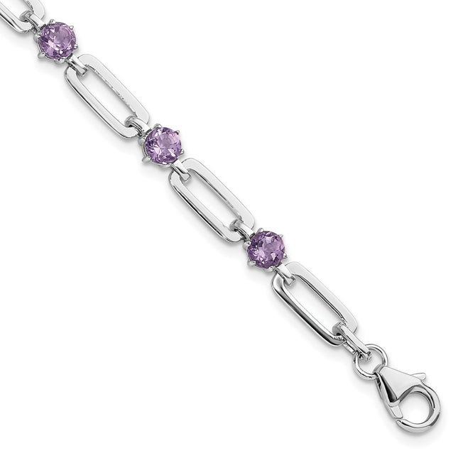 Sterling Silver Chain Bracelets Style QX996AM - Classique Jewelry Inc.
