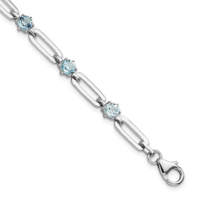Sterling Silver Chain Bracelets Style QX996BT - Classique Jewelry Inc.
