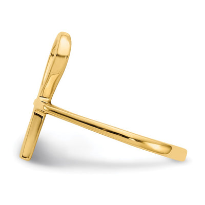 14K Polished Ankh Egyptian Cross Ring