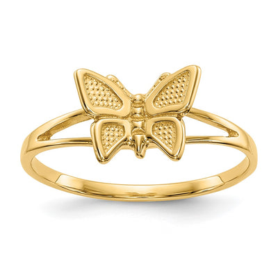 14K gold butterfly ring