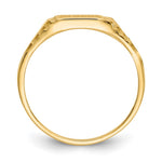 14K Childs Diamond-Cut Signet Ring view