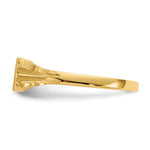 14K Childs Diamond-Cut Signet Ring view
