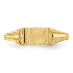 14K Childs Diamond-Cut Signet Ring view