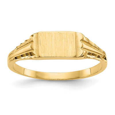 14K gold signet ring