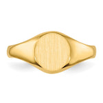 14K Childs Closed Back Signet Ring view
