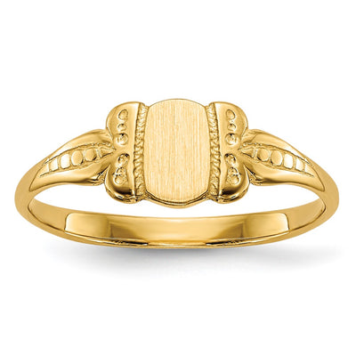 14K gold signet ring