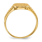 14K 7.5x6.0mm Child's Open Back Signet Ring view