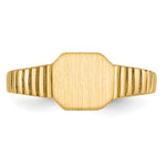 14K 7.5x6.0mm Child's Open Back Signet Ring view