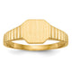 14K 7.5x6.0mm Child's Open Back Signet Ring