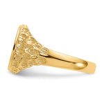 14K 10.5x12.5mm Open Back Mens Signet Ring view