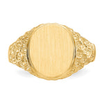 14K 10.5x12.5mm Open Back Mens Signet Ring view