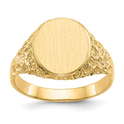 14K gold signet ring