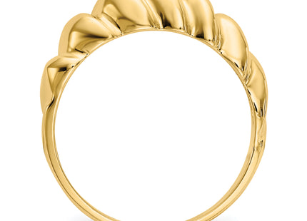 14k Polished Twisted Dome Ring