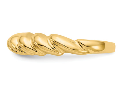14k Polished Twisted Dome Ring