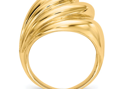 14k Polished Swirl Dome Ring