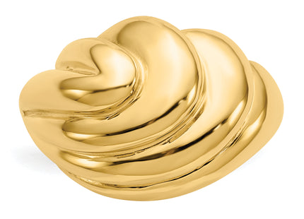 14k Polished Swirl Dome Ring