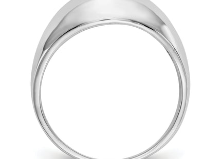 14k White Gold Polished Dome Ring