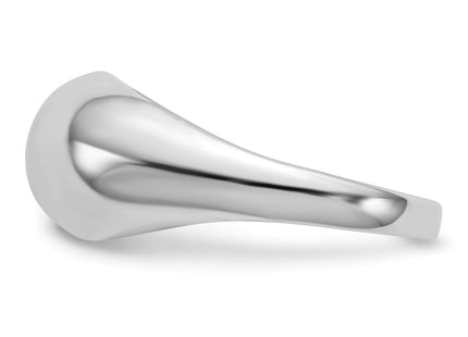 14k White Gold Polished Dome Ring