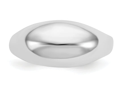 14k White Gold Polished Dome Ring