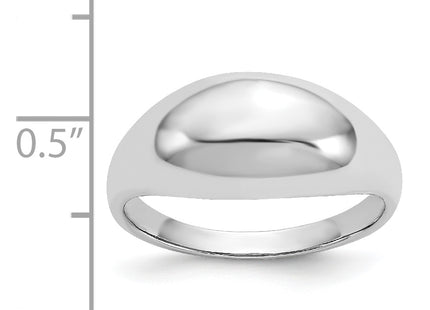 14k White Gold Polished Dome Ring
