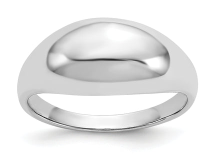 14k White Gold Polished Dome Ring